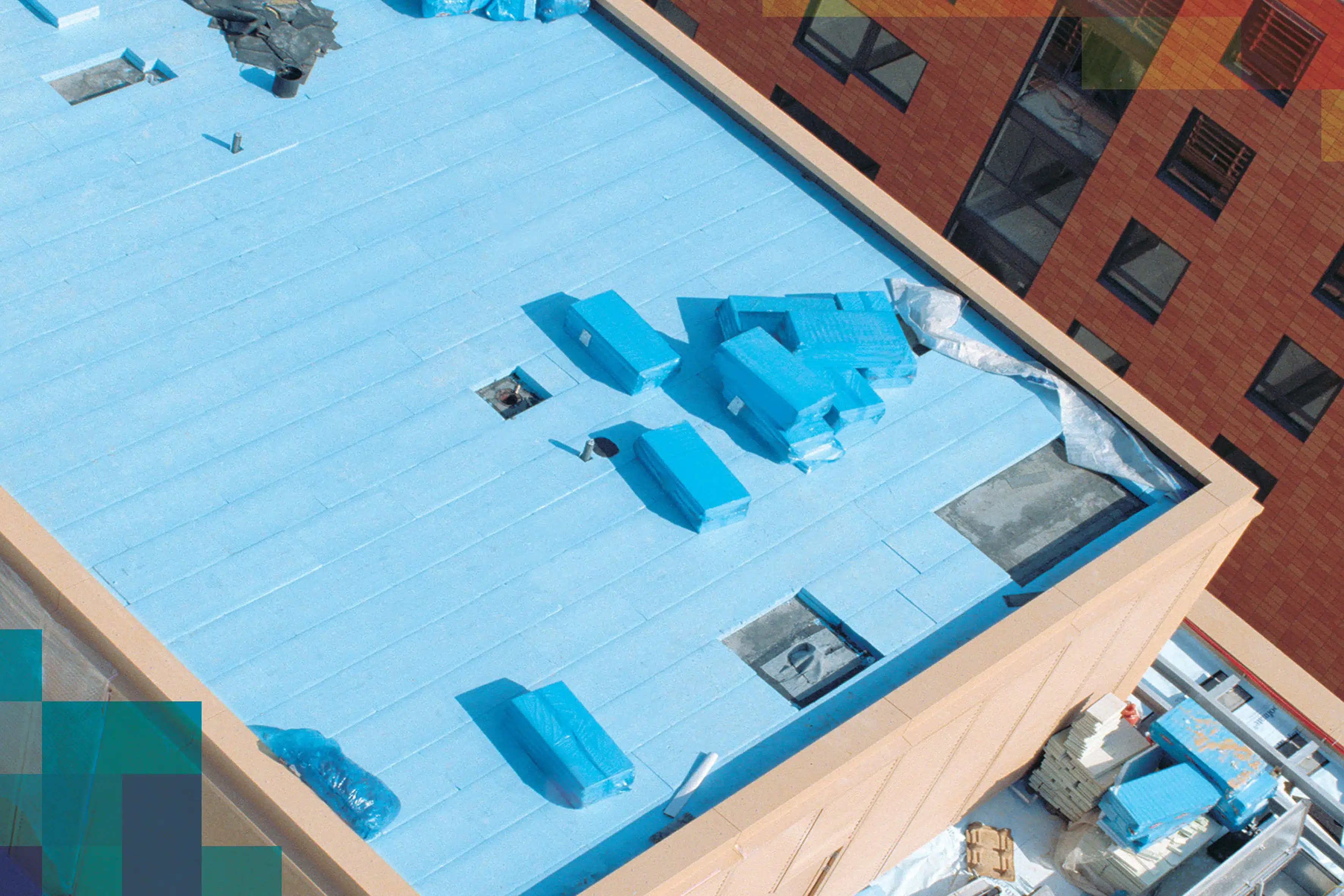 XPS Insulation on Building Roof