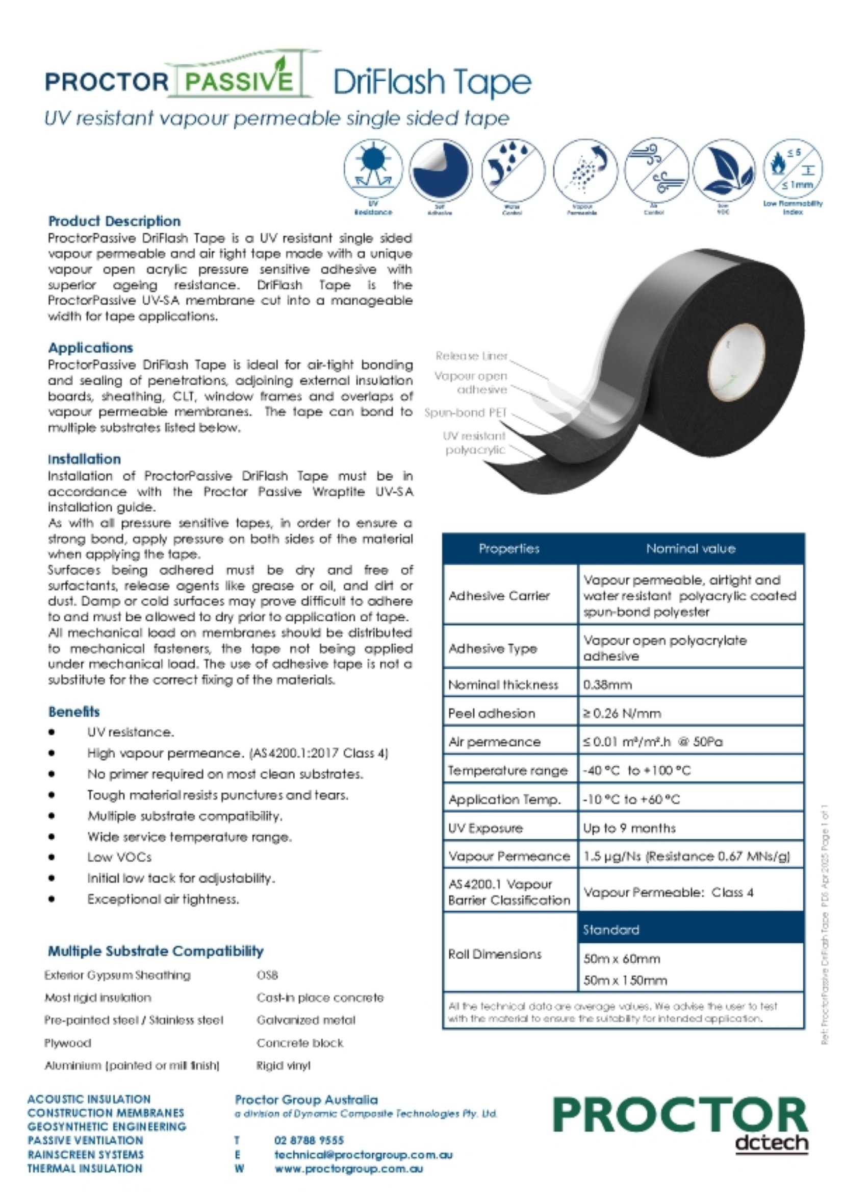 ProctorPassive DriFlash Tape PDS Apr 2025 v2